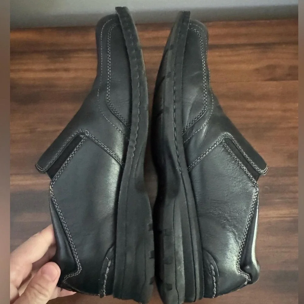 Dockers ProStyle Mens Leather Slip On Loafers Bicycle Toe Dress Shoes Black 8.5M